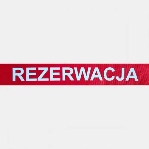 Słupek odgradzający czarny z taśmą 2,5 m z nadrukiem - obrazek 10